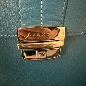 Levenger Blue Leather Women's Bag